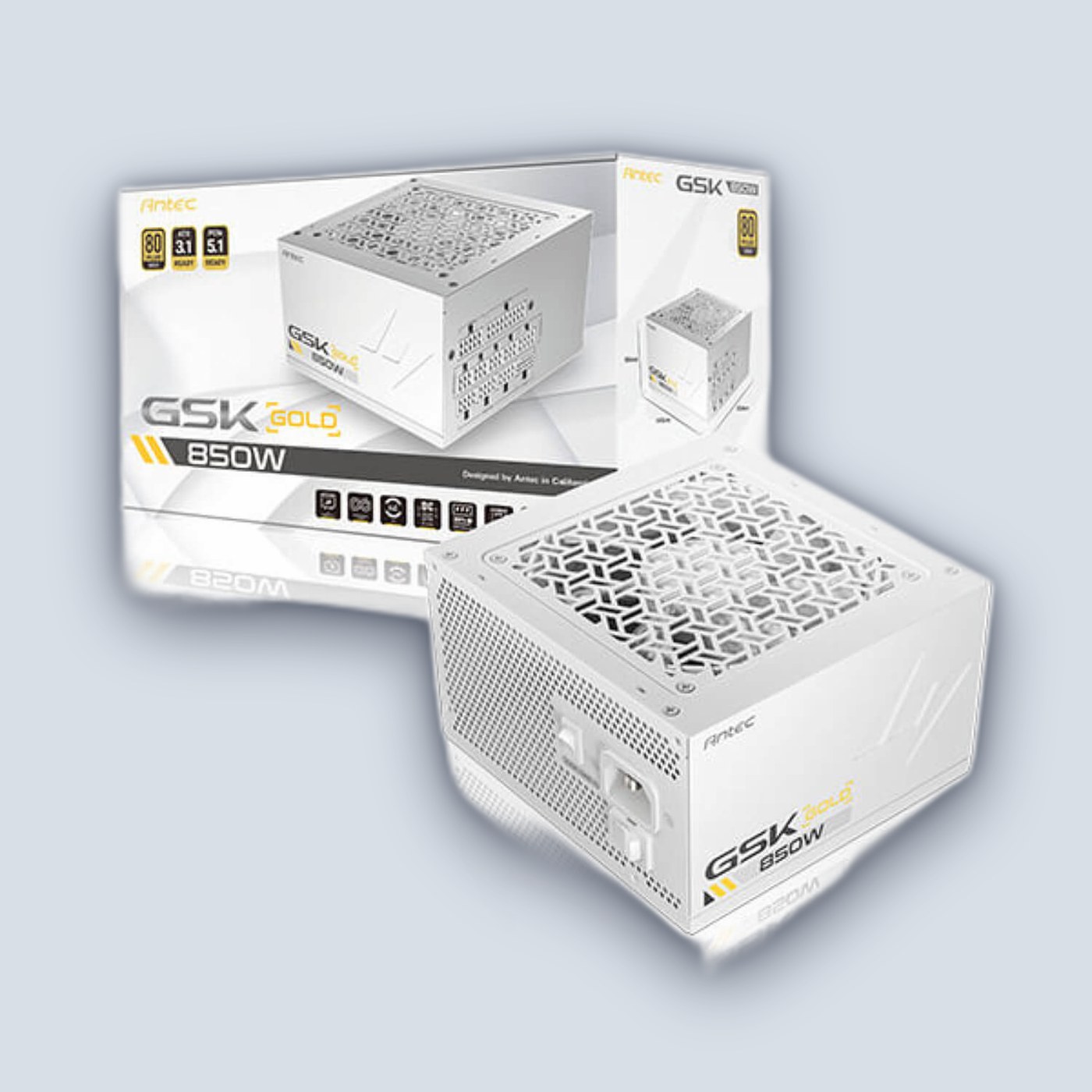Antec GSK 850W ATX3.1 80+ Gold Full Modular White Power Supply โ image 3