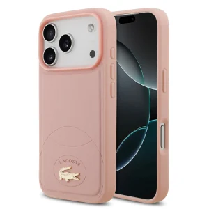 Lacoste Lacoste MagSafe PU Leather Hard Case With Bliss Design For iPhone 17 Pro Max – Pink