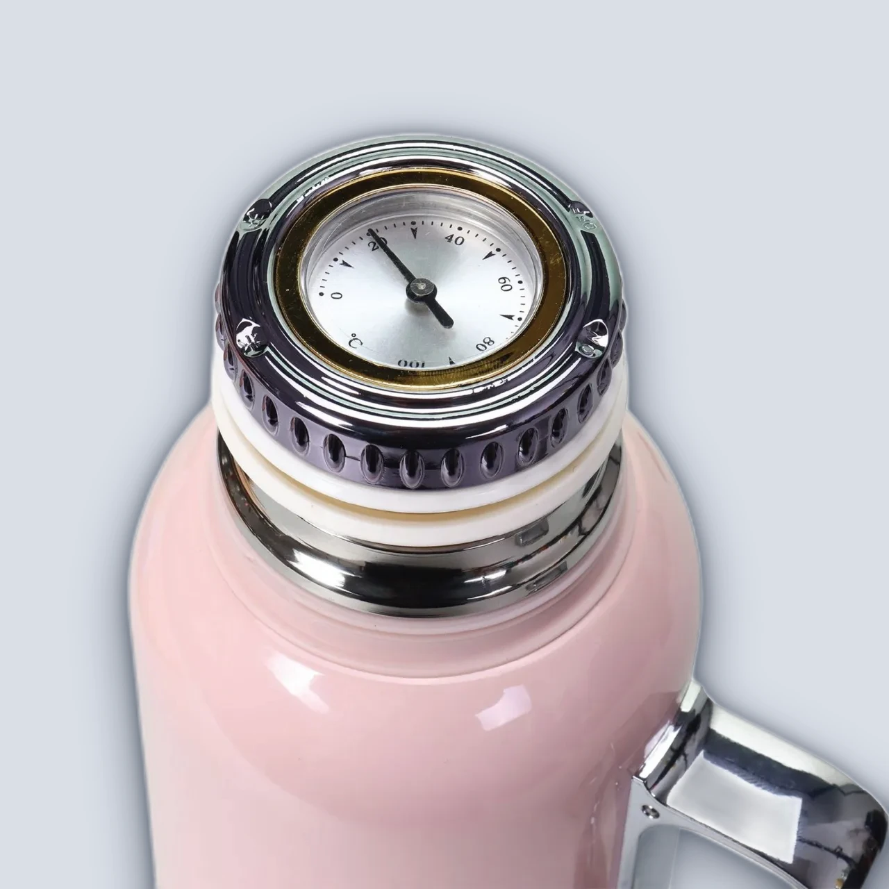 LePresso LePresso ThermoSense Stainless Steel Insulated Bottle With Temperature Gauge – Pink