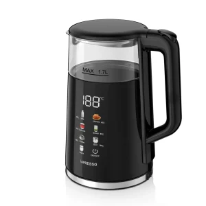 LePresso 2200W 1.7L Electric Kettle With Auto Shut-Off & Digital Display – Black