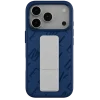 Levelo Morphix Vallo Faux Leather Gripstand Case for iPhone 17 Pro – Cobalt Storm