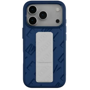 Levelo Levelo Morphix Vallo Faux Leather Gripstand Case for iPhone 17 Pro – Cobalt Storm