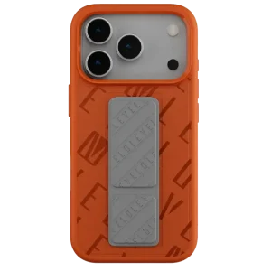 Levelo Levelo Morphix Vallo Faux Leather Gripstand Case for iPhone 17 Pro – Sunrise Storm