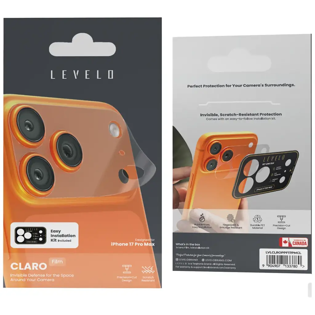 Levelo Levelo Claro Film for iPhone 17 Pro Max – Clear
