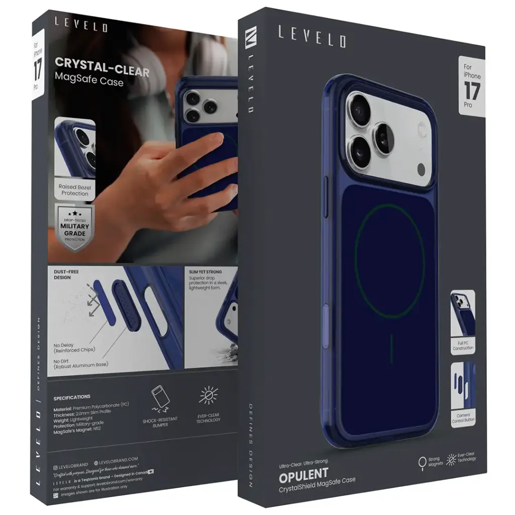 Levelo Levelo Opulent Crystal Shield MagSafe Case for iPhone 17 Pro Max