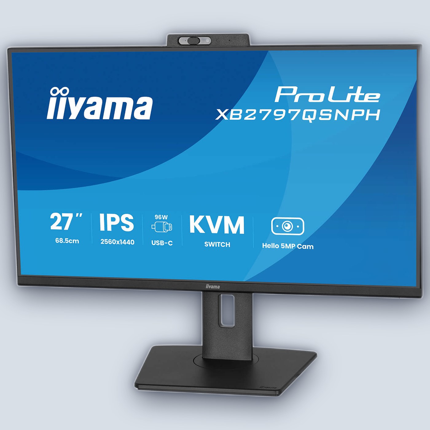 IIYAMA 27’’ QHD 75Hz 1ms Webcam USB-C PD96W IPS Monitor — image 5