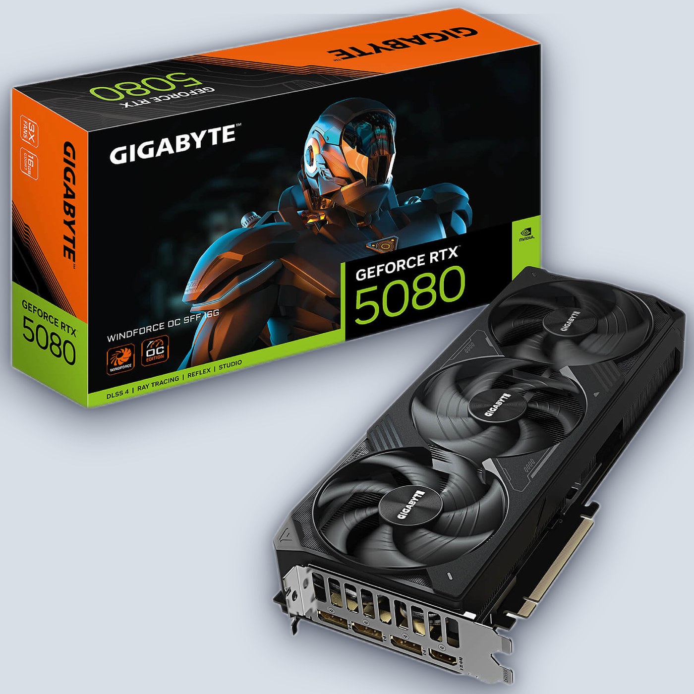 Gigabyte GeForce RTX 5080 WINDFORCE OC SFF 16G GV-N5080WF3OC-16GD