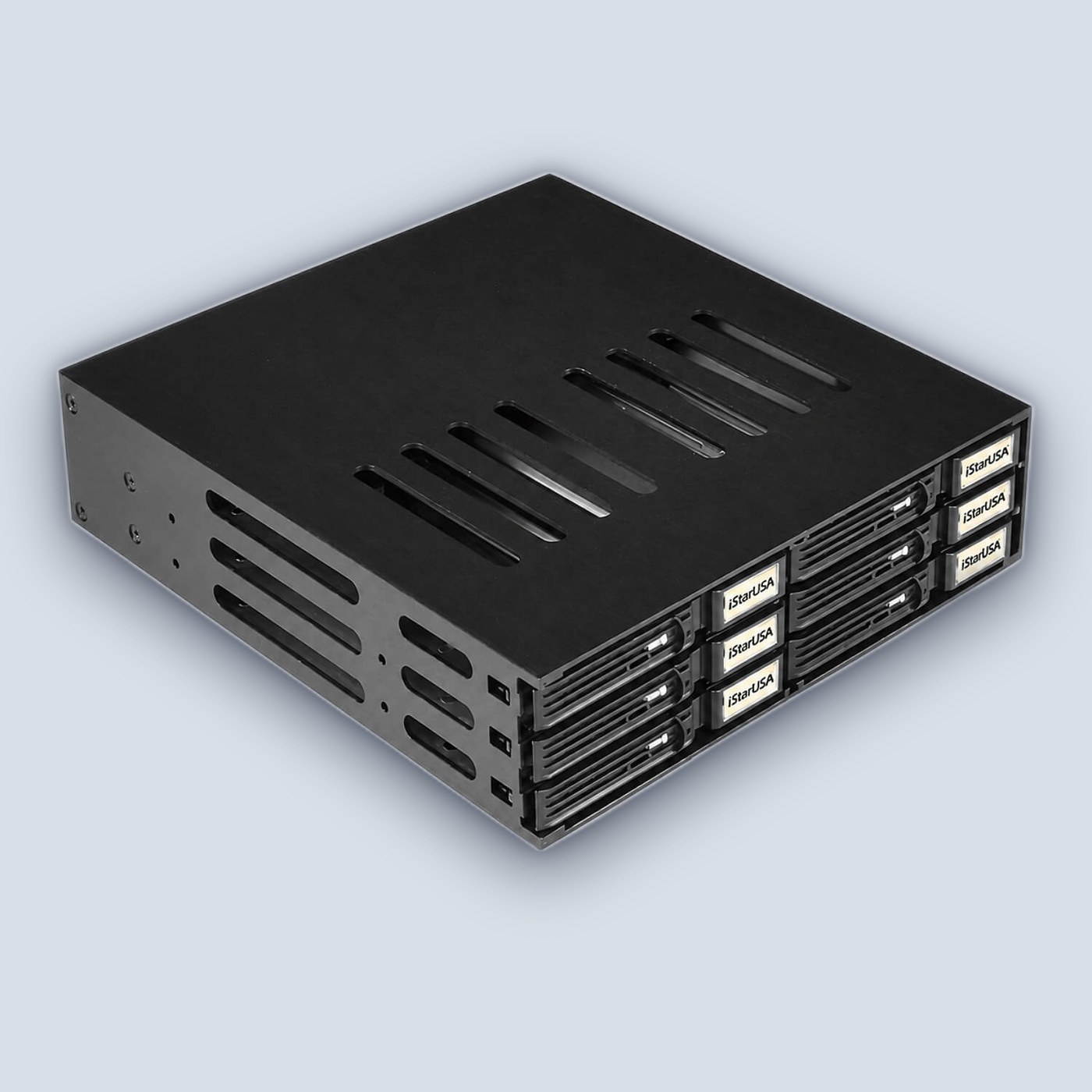 iStarUSA 5.25" to 6x2.5" SATA SAS 6 Gbps HDD SSD Hot-swap Rack — image 3