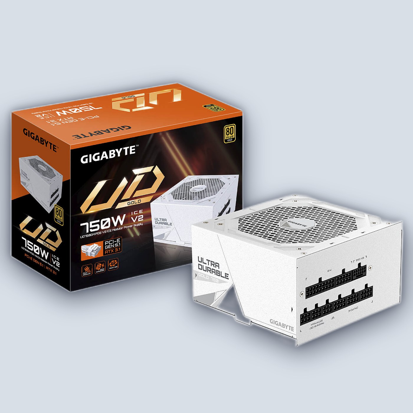 Gigabyte UD750GM PG5 V2 ICE 750W Gold 80+ PCIe 5.1 Power Supply — image 5