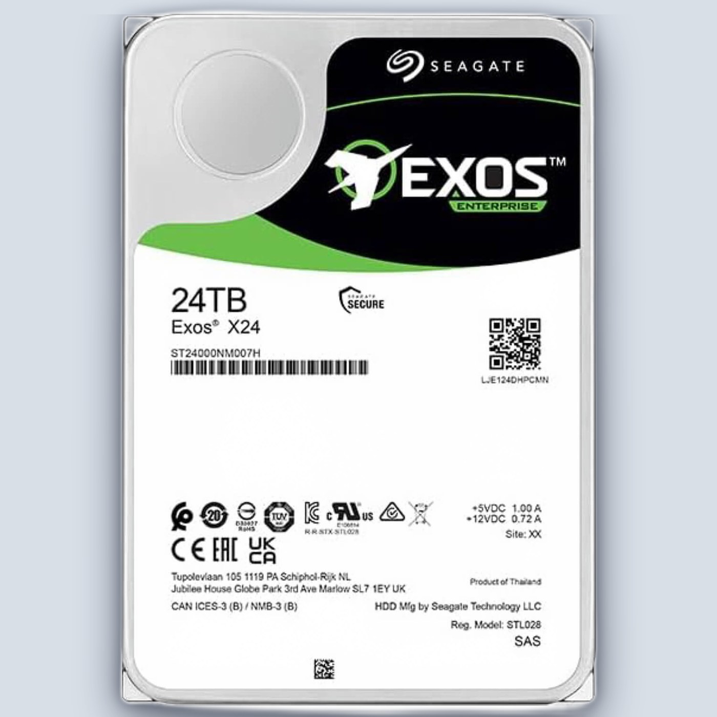 Seagate 24TB 7200 512MB SATA3 EXOS X24 Enterprise HDD — image 2