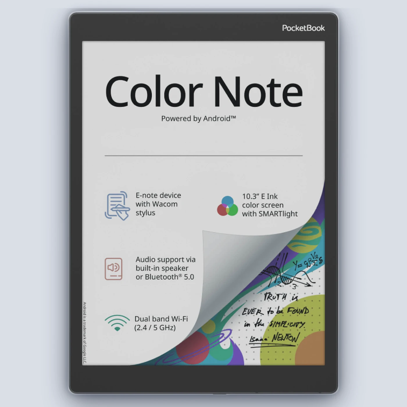 ספר אלקטרוני PocketBook 10.3″ Color Note בצבע ים סוער