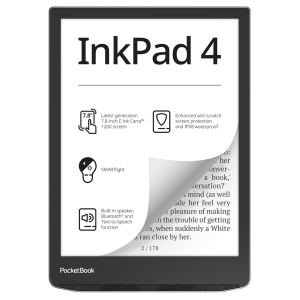 ספר אלקטרוני PocketBook 7.8” InkPad 4 Silver