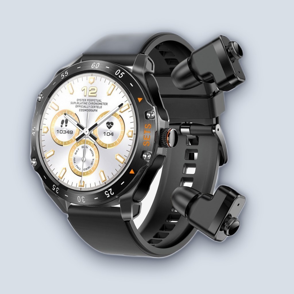 Porodo Hype Smartwatch With Earbuds – Black