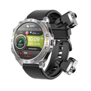 Porodo Hype Smartwatch With Earbuds – Silver