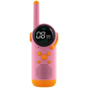 Porodo Porodo Kids Dual LCD Walkie Talkies with Flashlight & Keypad Child Lock – Pink