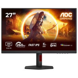 AOC 27″ IPS QHD 240/260Hz 0.3ms Gaming Monitor