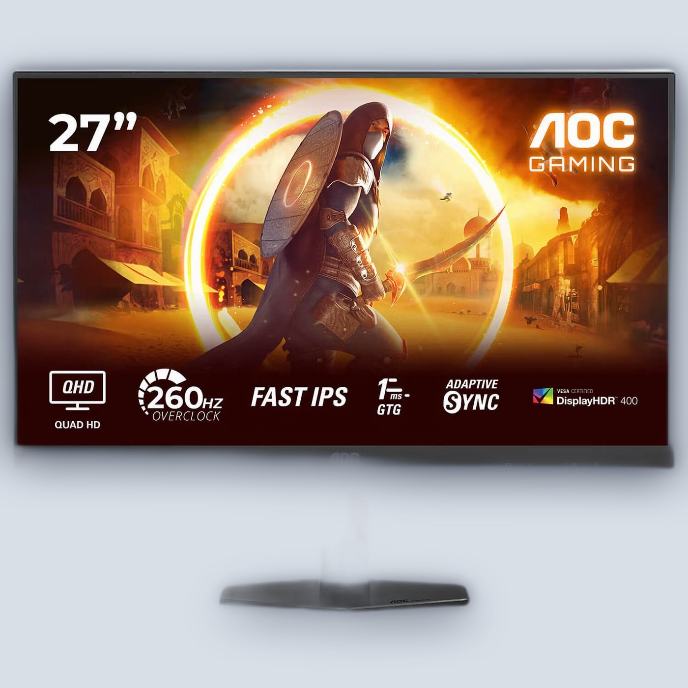 AOC 27″ IPS QHD 240/260Hz 0.3ms Gaming Monitor