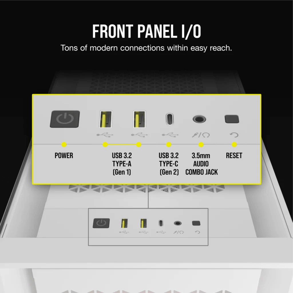 Corsair iCUE 5000D RGB Airflow White PC Case โ image 4
