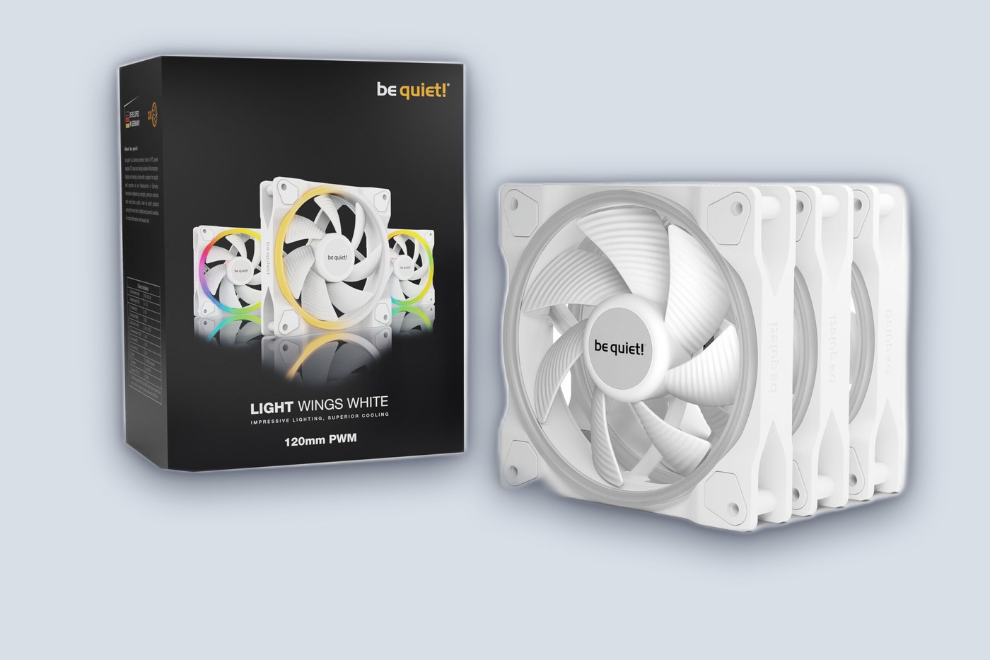 be quiet! Light Wings White 120mm PWM Triple-Pack โ image 3