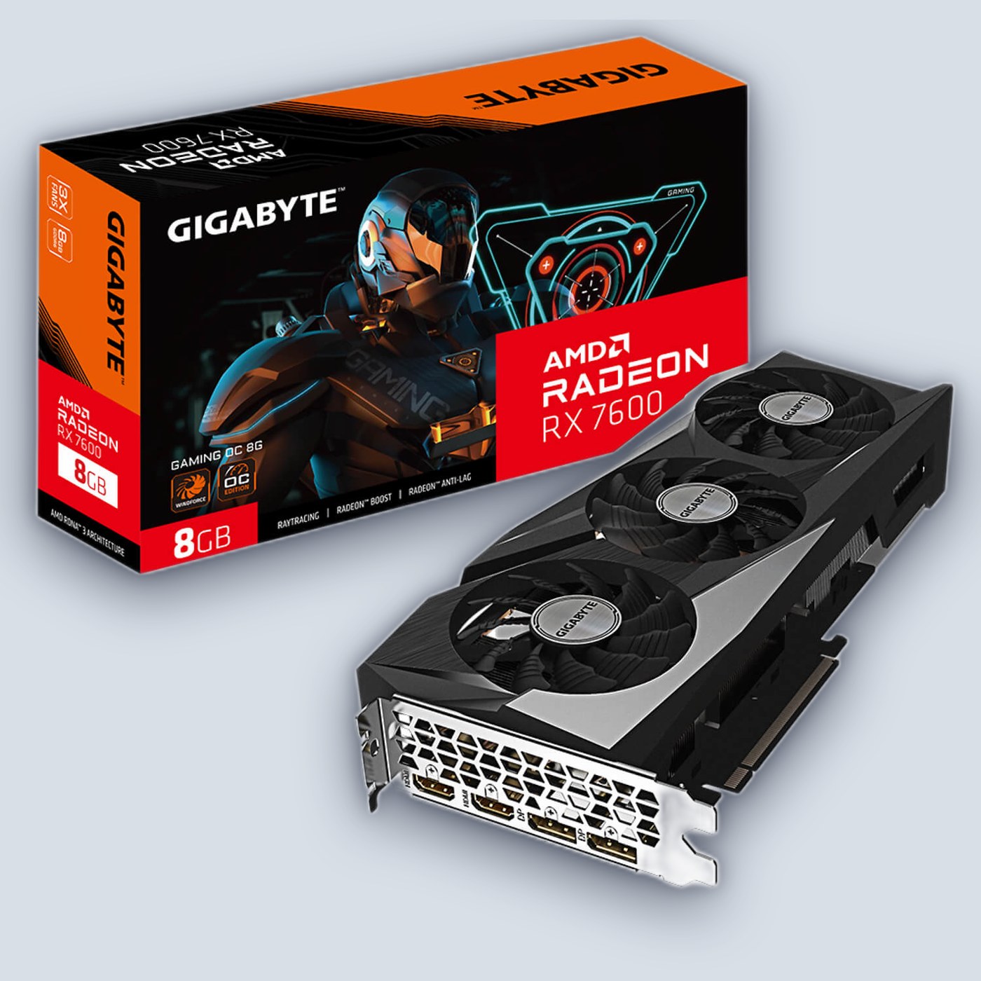 Gigabyte RX 7600 GV-R76GAMING OC-8GD
