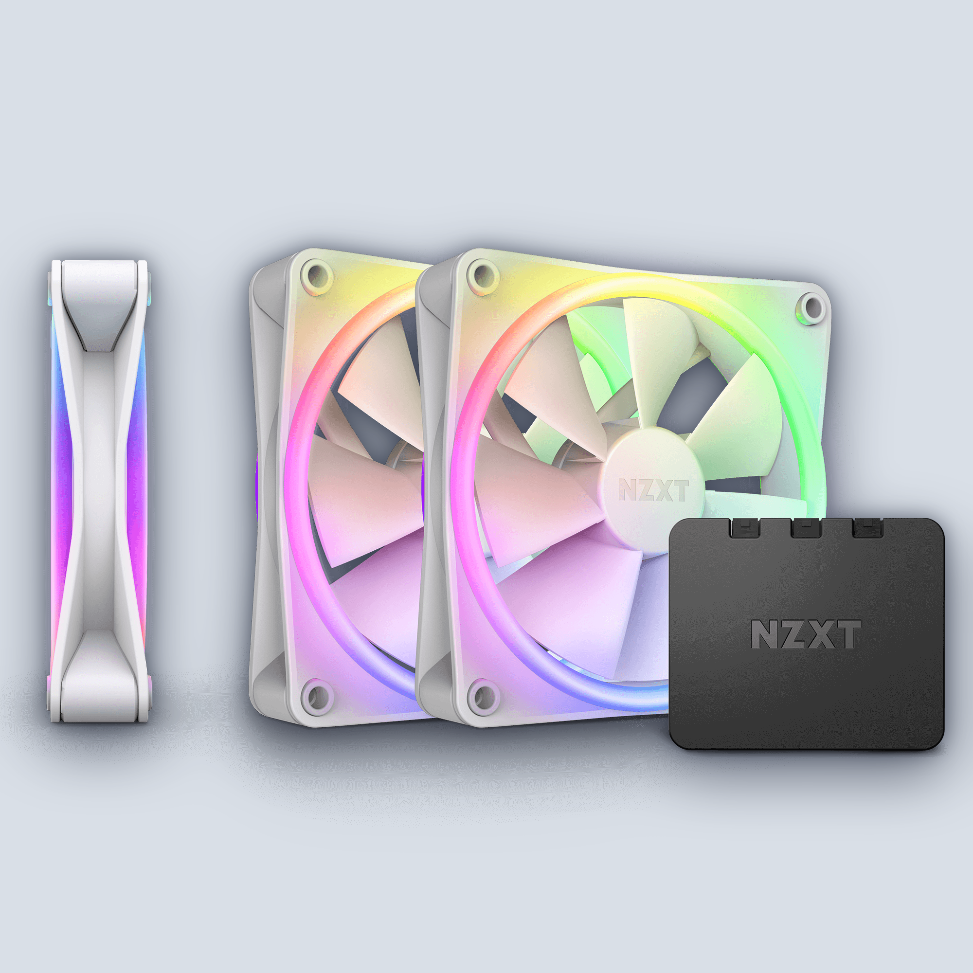 NZXT F120 RGB DUO Triple Pack White 3-Fans
