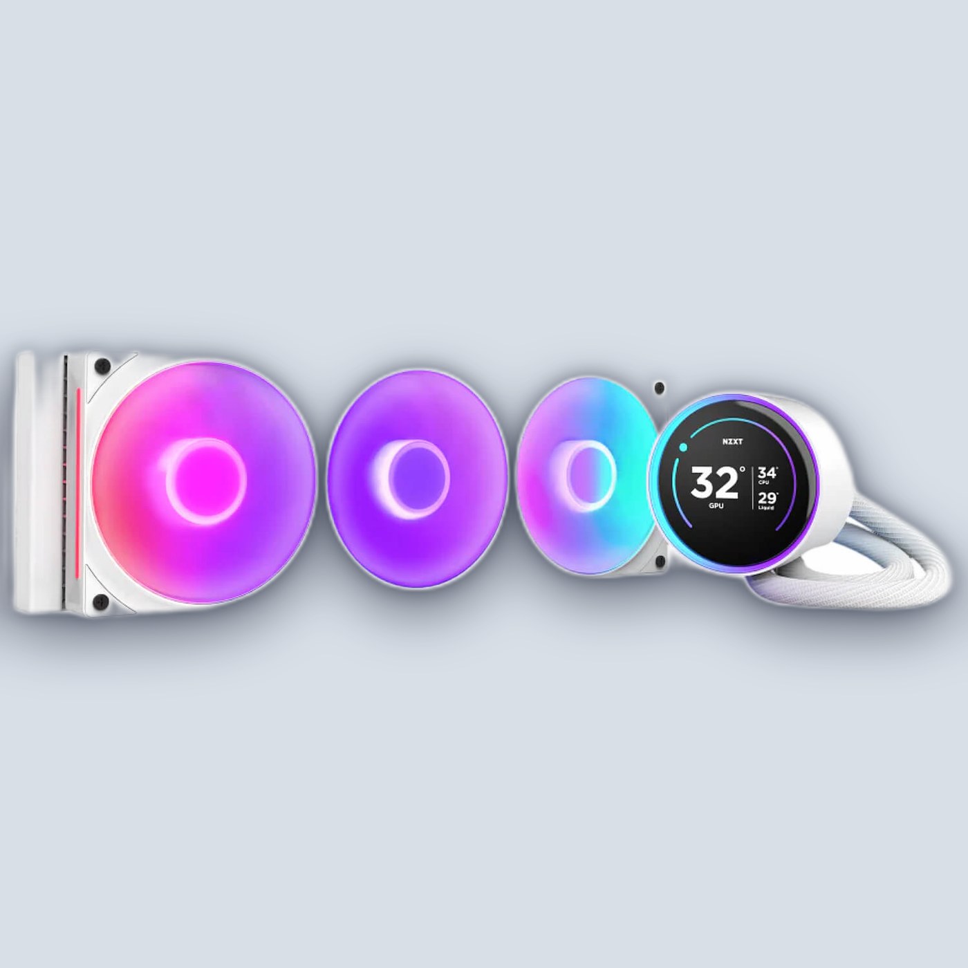 NZXT Kraken Elite 360 RGB 360mm White CPU Liquid Cooler