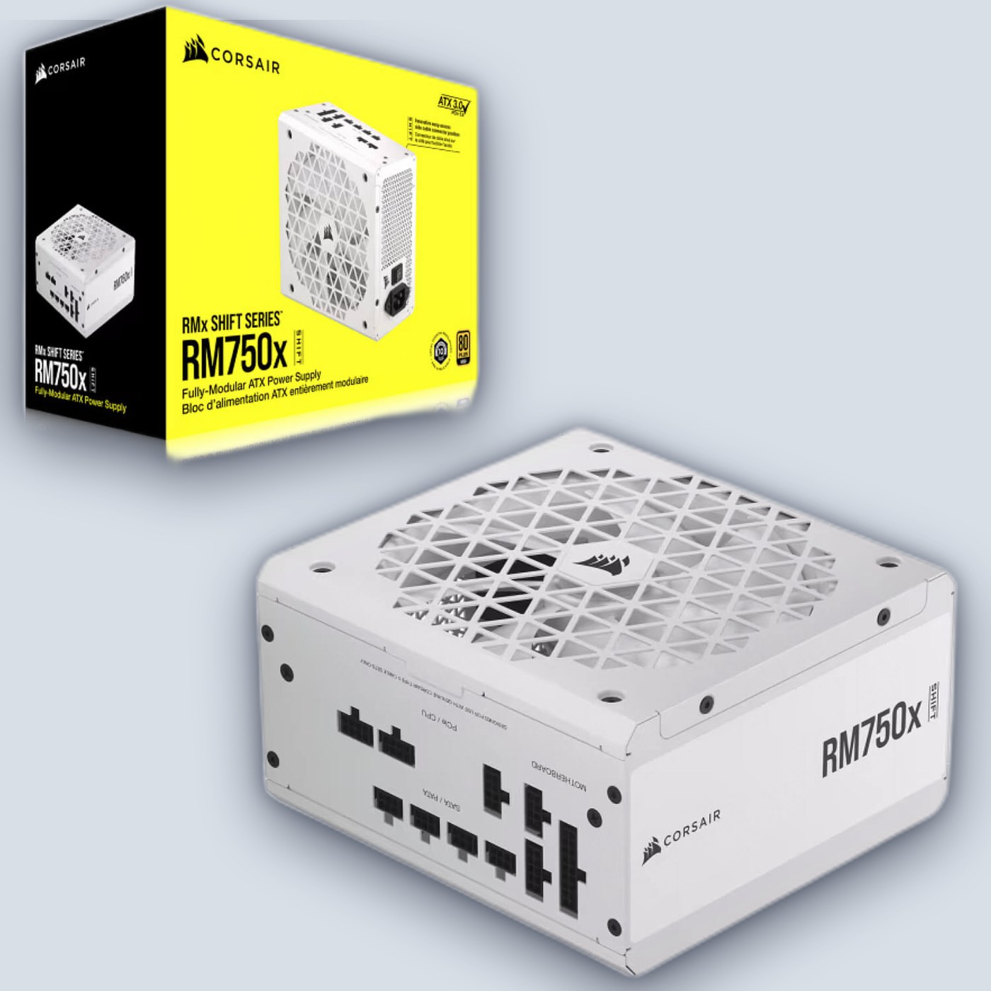 Corsair PSU 750W RM750x SHIFT 80+ Gold Fully Modular White Power Supply — image 5