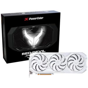 PowerColor Red Devil Spectral White RX 9070 XT 16GB GDDR6 Monitor