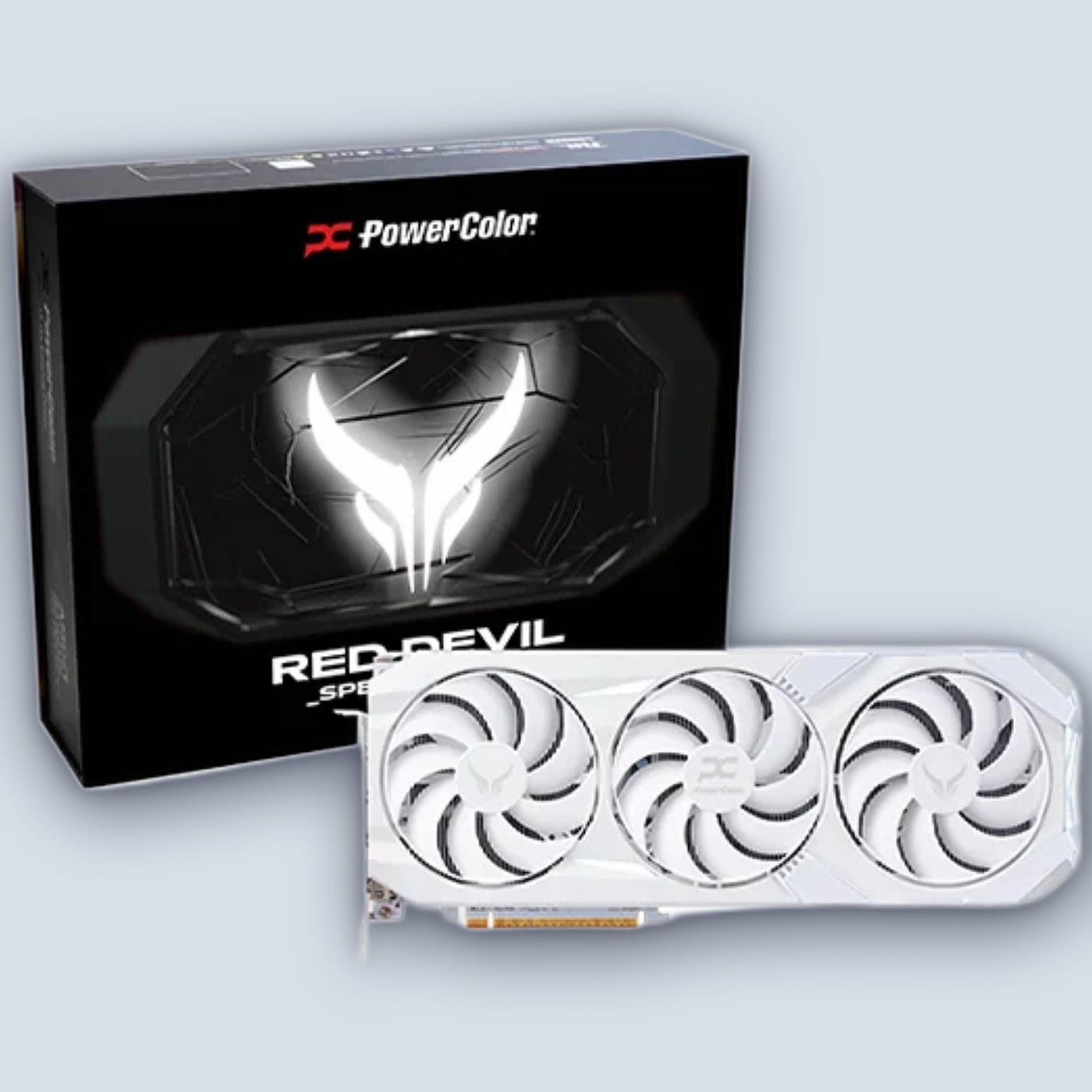 PowerColor Red Devil Spectral White RX 9070 XT 16GB GDDR6 Monitor