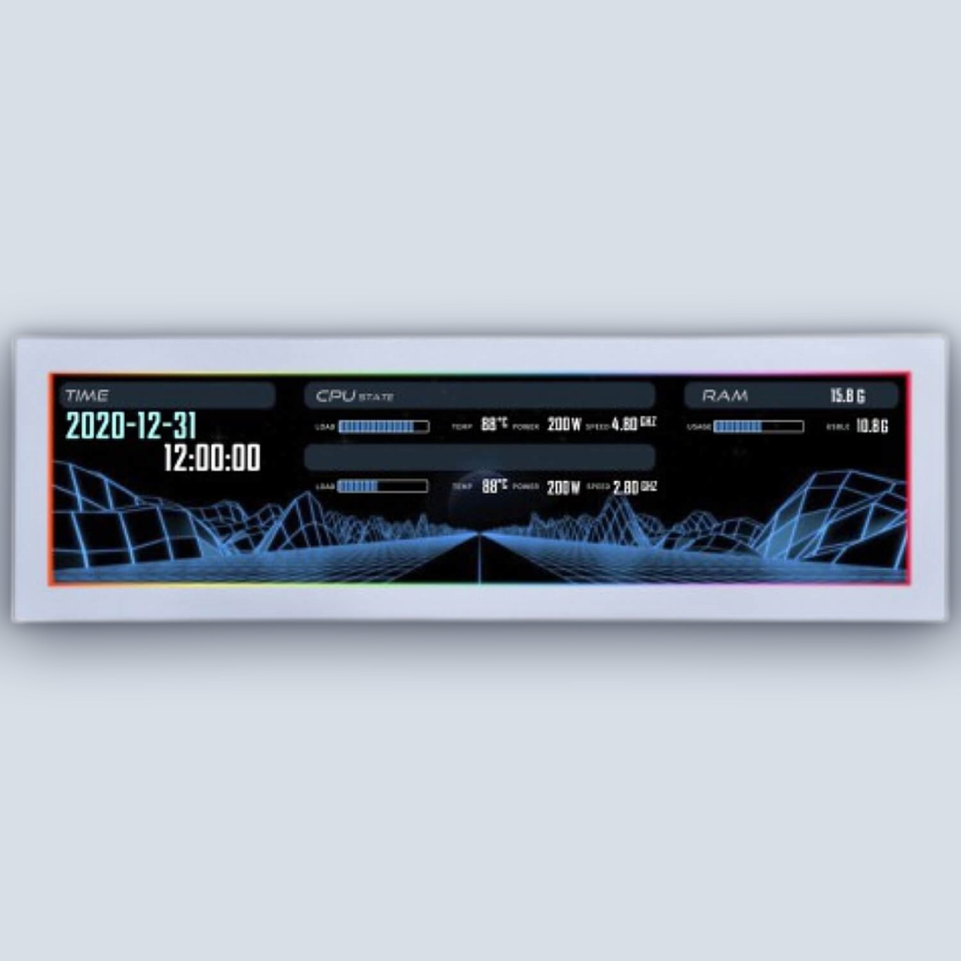 Lian-Li 8.8" IPS Universal Screen White