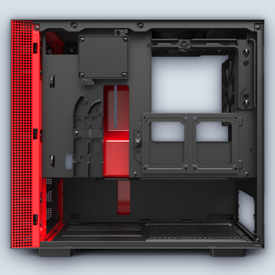 NZXT H210i Matte Black/Red PC Case — image 5