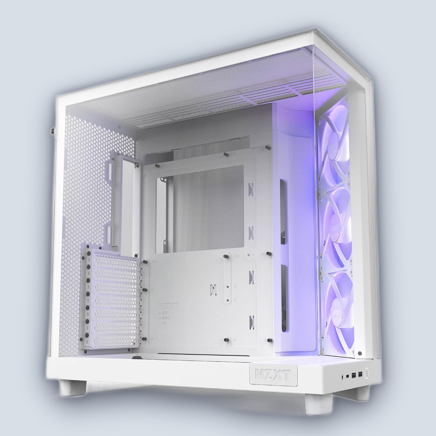 NZXT H6 Flow RGB White PC Case — image 2