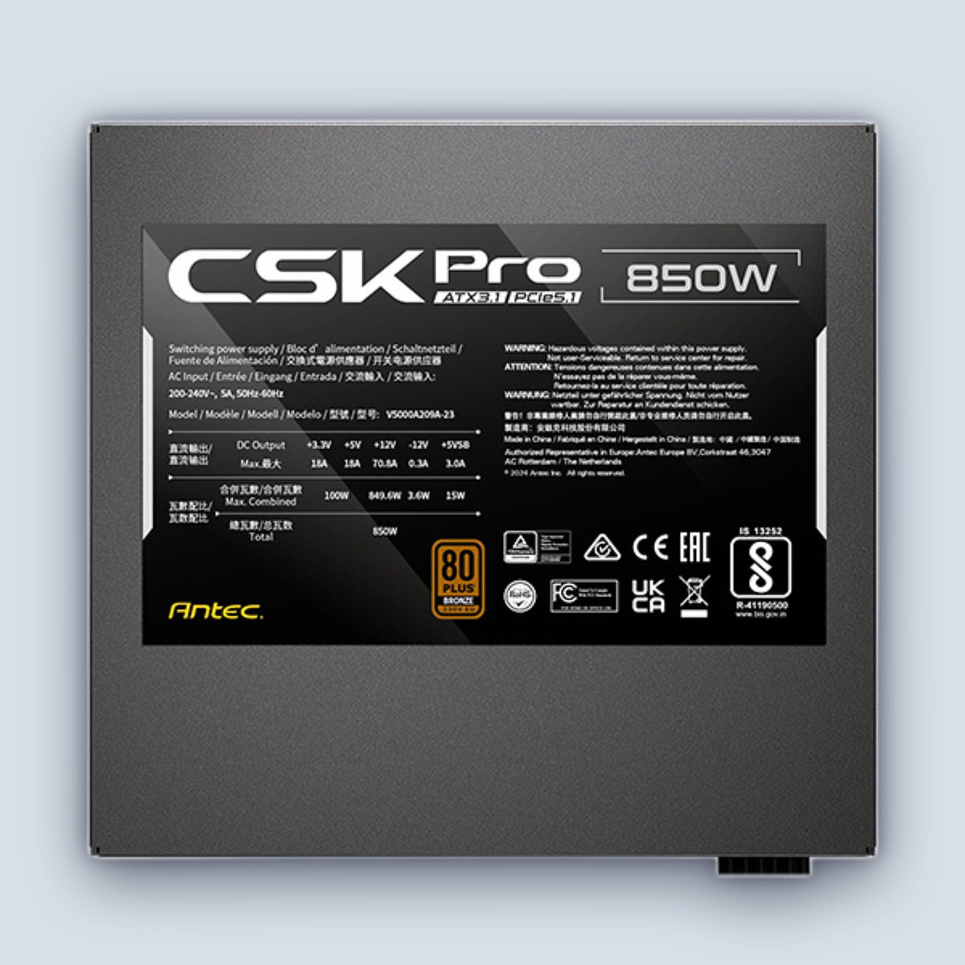 Antec CSK Pro 850W ATX3.1 80+ Bronze Power Supply — image 2