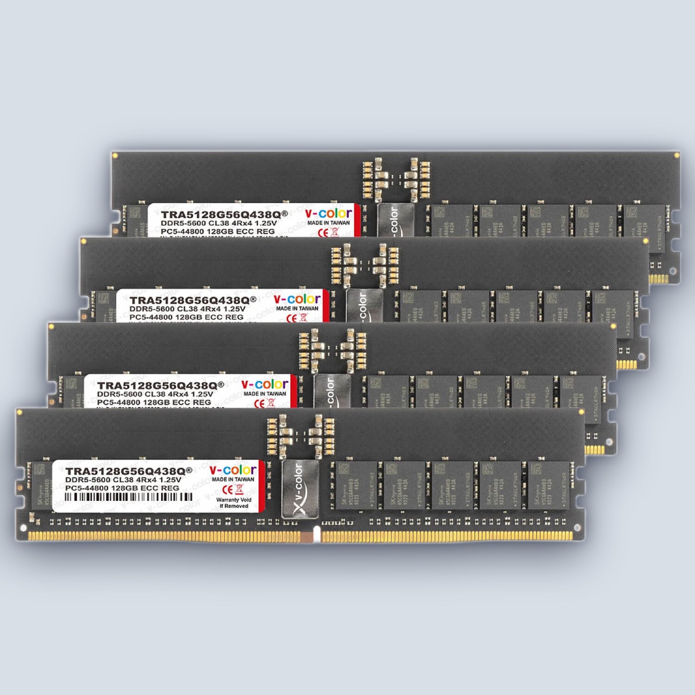 v-color DDR5 512GB (4x128GB) 5600 CL38 OC EXPO R-DIMM Workstation — image 2