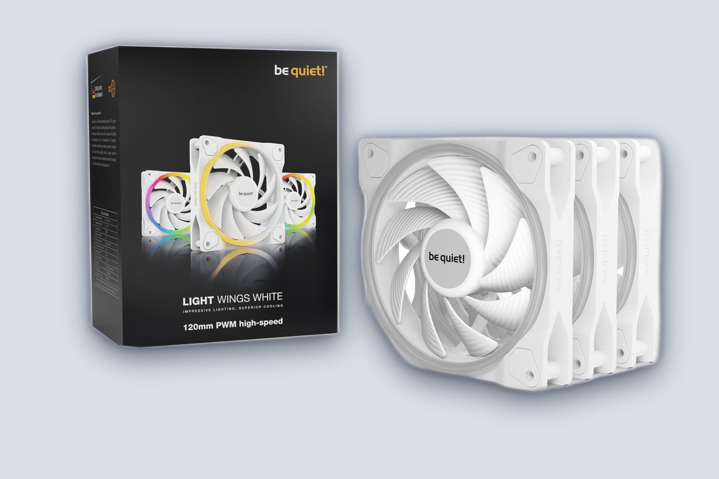 be quiet! Light Wings White 120mm PWM High-Speed Triple-Pack โ image 3