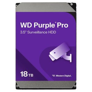 WD 18TB 512MB 7200 3.5″ SATA3 Purple Pro HDD
