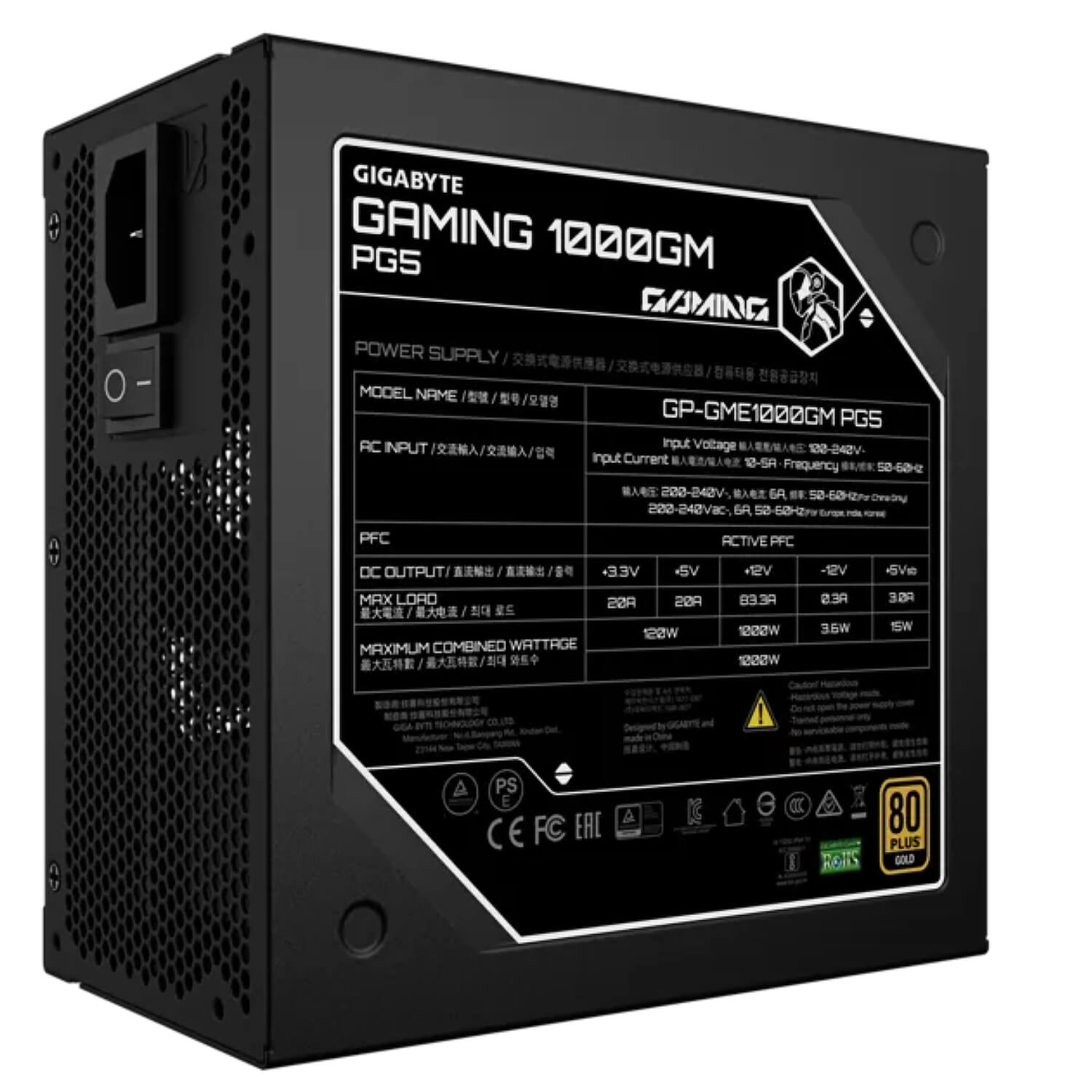 Gigabyte PSU 1000W GAMING 1000GM PG5 ATX3.1 80+ Gold — image 4