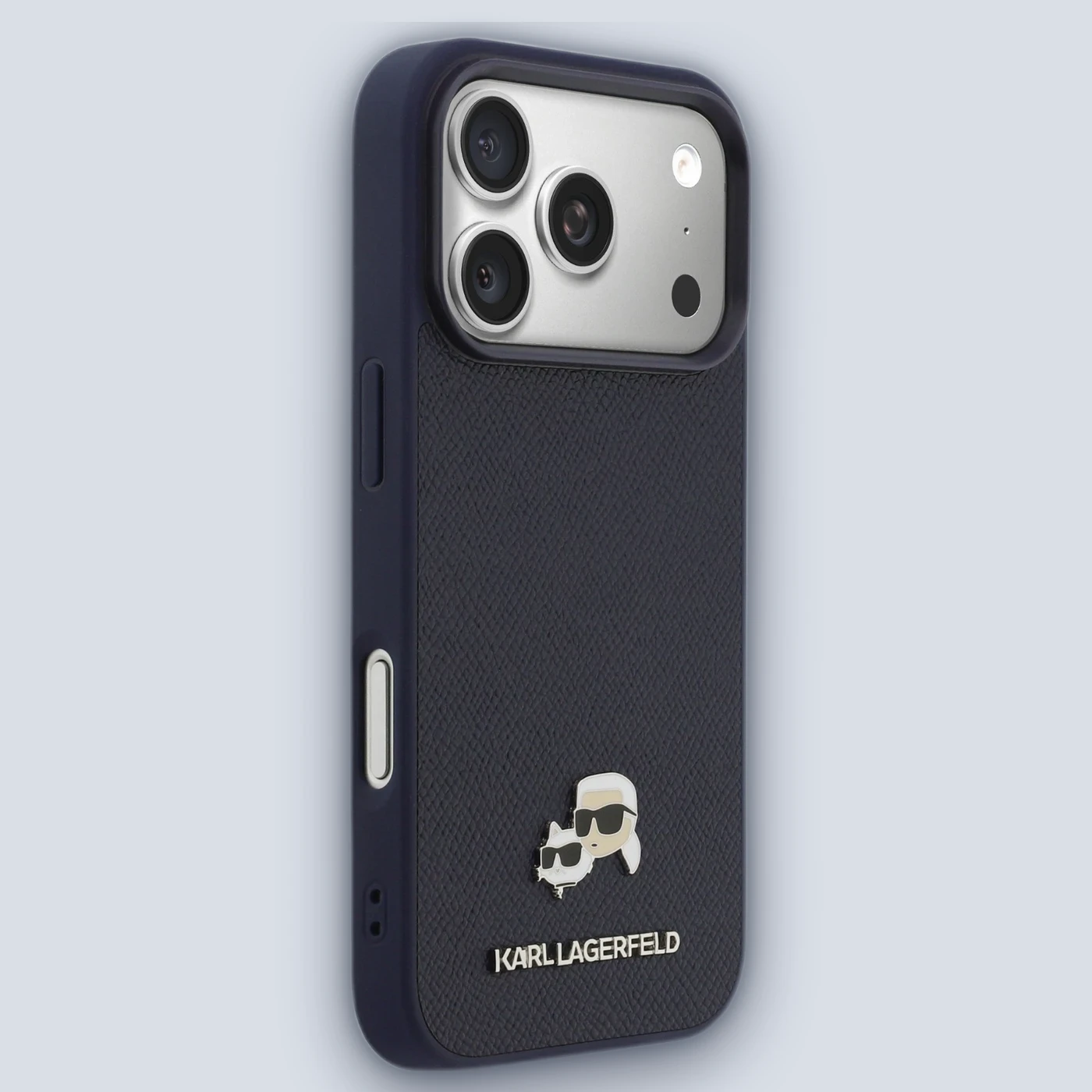 Karl Lagerfeld Karl Lagerfeld MagSafe Saffiano Case Karl & Choupette – iPhone 17 Pro – Navy