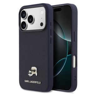 Karl Lagerfeld Karl Lagerfeld MagSafe Saffiano Case Karl & Choupette – iPhone 17 Pro Max – Navy