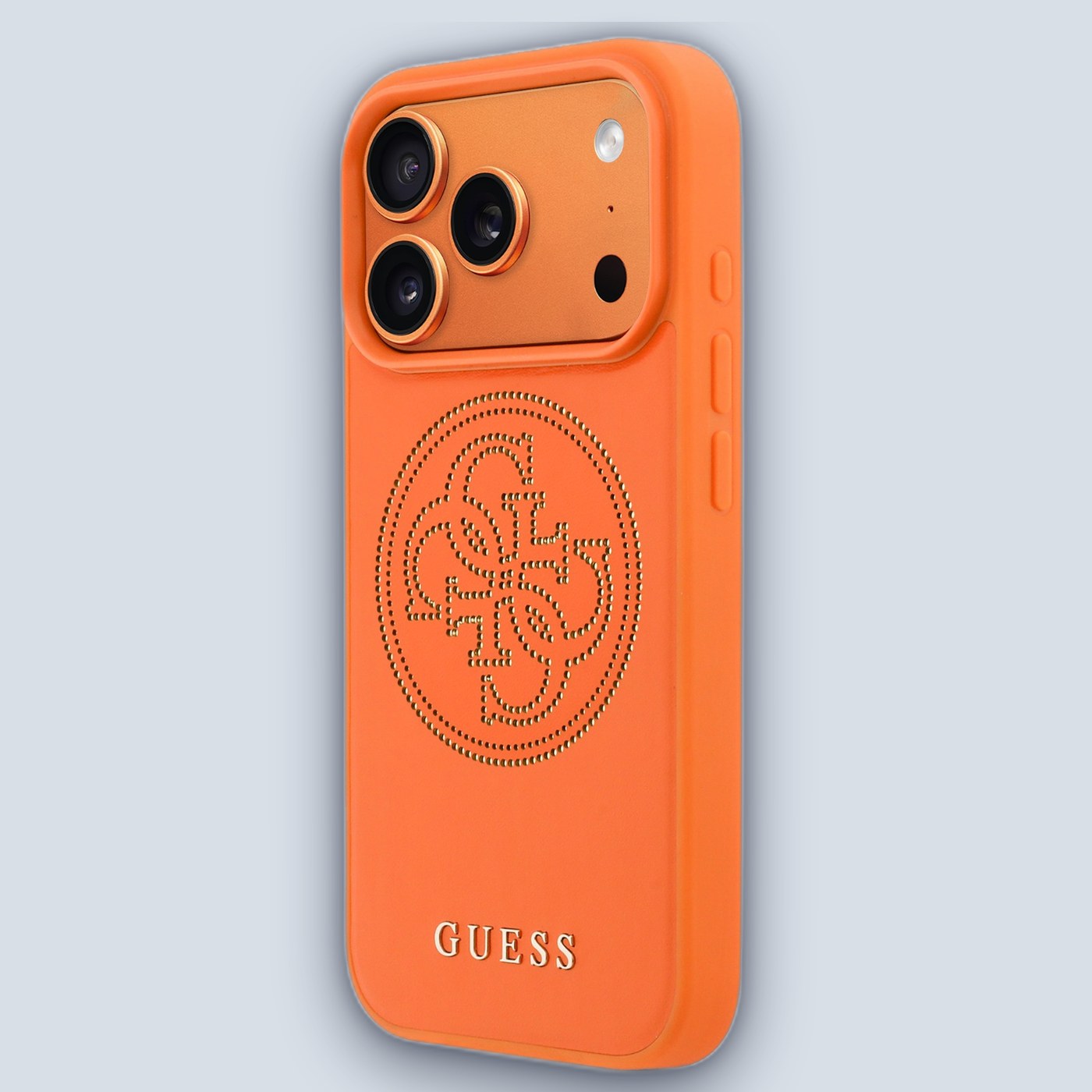 Guess Guess MagSafe PU Leather Case 4G Perforated Logo – iPhone 17 Pro Max – Orange