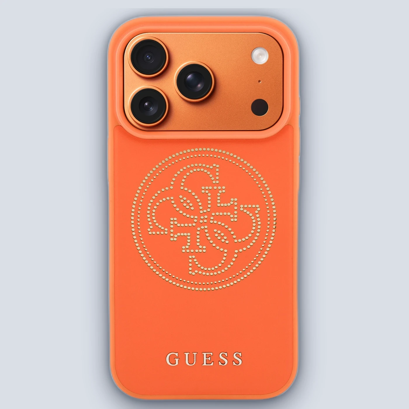 Guess Guess MagSafe PU Leather Case 4G Perforated Logo – iPhone 17 Pro Max – Orange