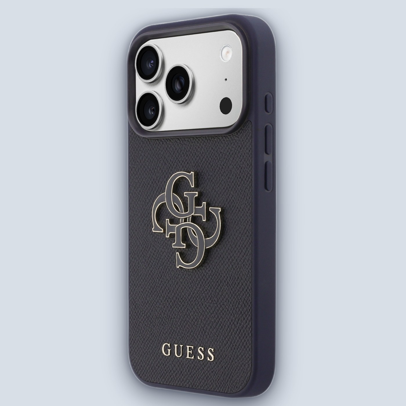 Guess Guess MagSafe Saffiano Leather 4G Resin Logo – iPhone 17 Pro – Navy