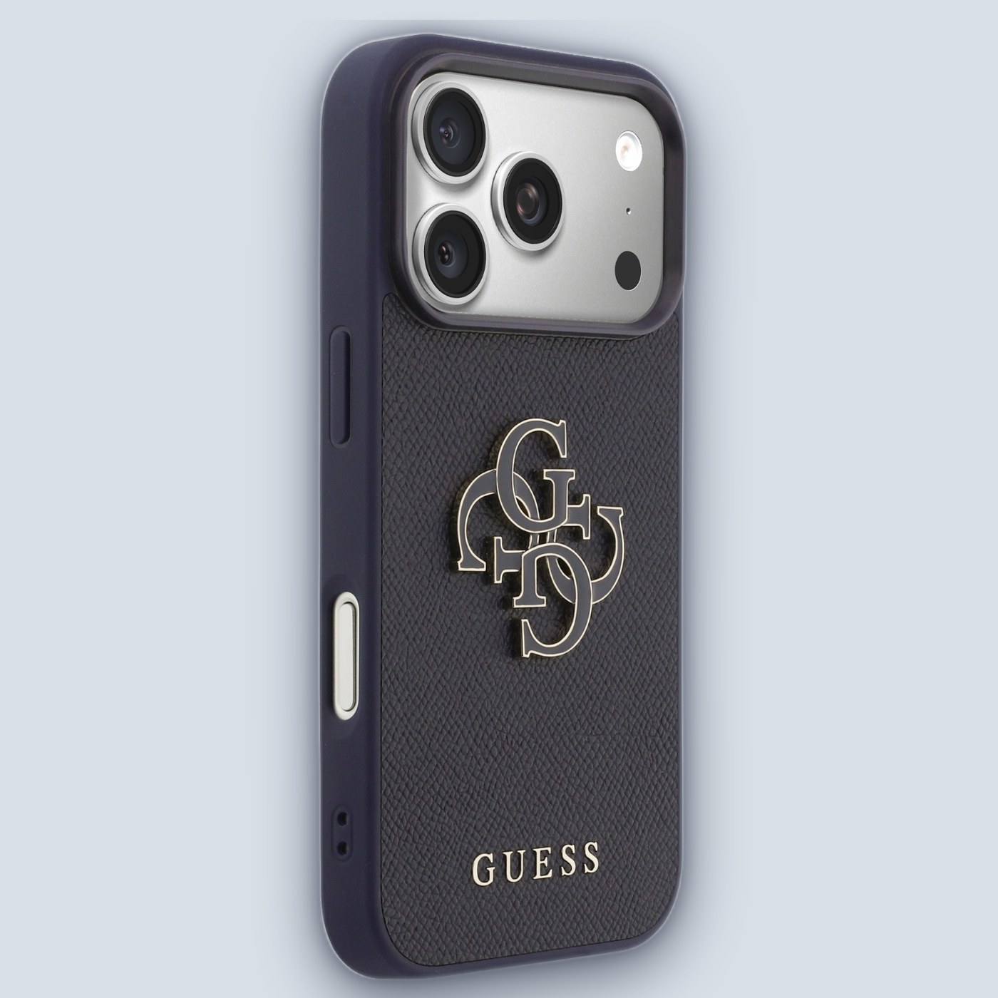 Guess Guess MagSafe Saffiano Leather 4G Resin Logo – iPhone 17 Pro – Navy