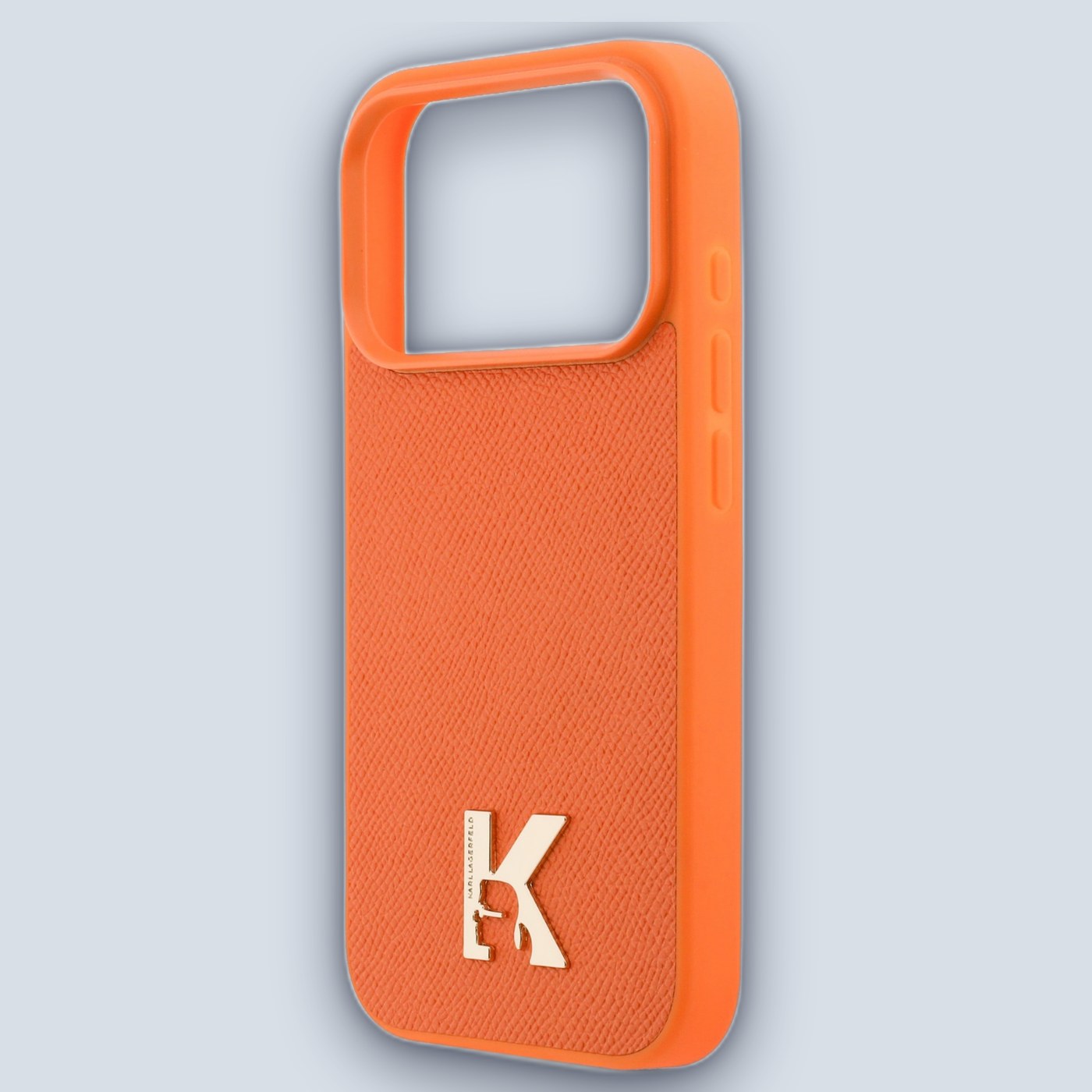 Karl Lagerfeld Karl Lagerfeld MagSafe PU Leather Metal K & Karl Logo – iPhone 17 Pro Max – Orange