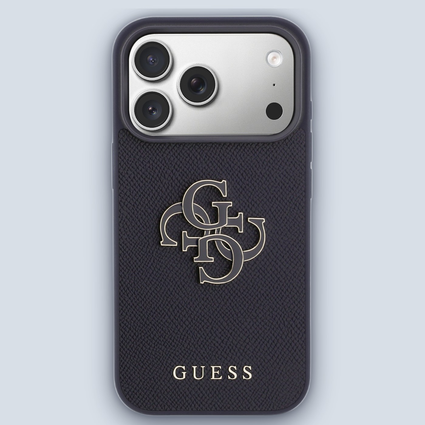 Guess Guess MagSafe Saffiano Leather 4G Resin Logo – iPhone 17 Pro Max – Navy
