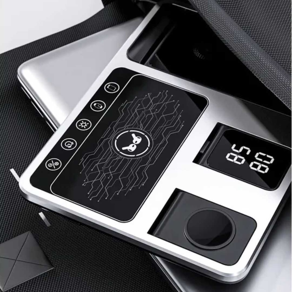 Green Lion Green Lion 4 in 1 Wireless Charging Station Gray