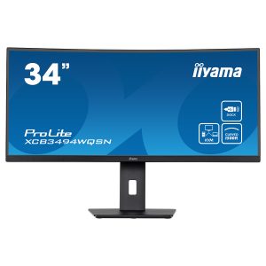 IIYAMA 34″ ProLite VA UWQHD 120Hz 0.4ms 1500R Curved Monitor (XCB3494WQSN)