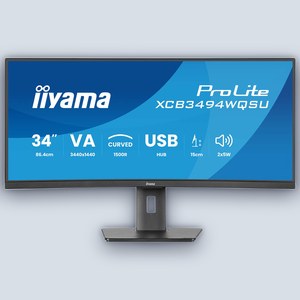 IIYAMA 34″ ProLite VA UWQHD 120Hz 0.4ms 1500R Curved Monitor (XCB3494WQSU)