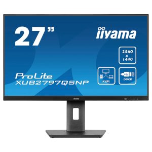 IIYAMA 27″ ProLite WQHD 100Hz 1ms USB-C/96W/KVM/Lan IPS Monitor