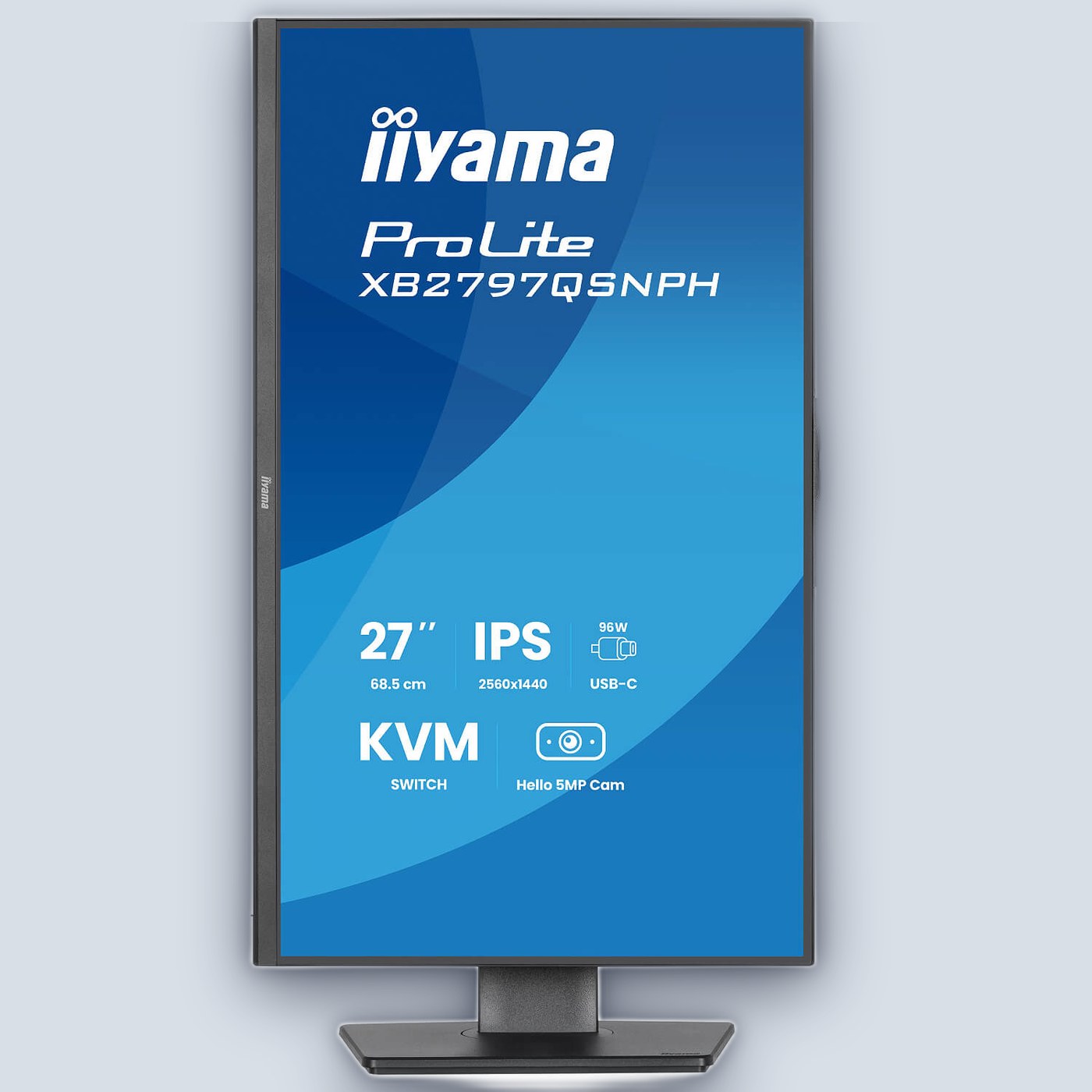 IIYAMA 27’’ QHD 75Hz 1ms Webcam USB-C PD96W IPS Monitor — image 2